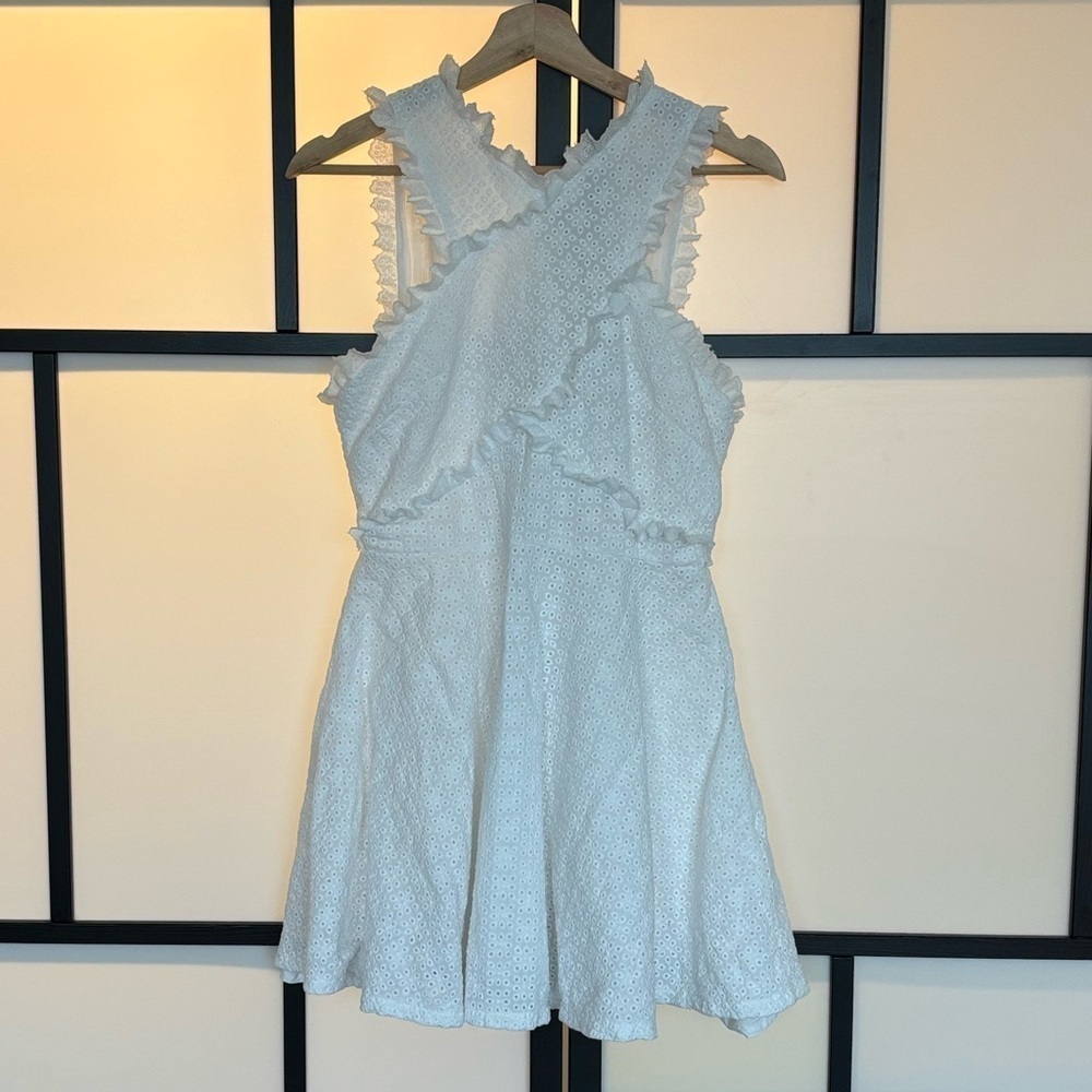 Millie Mackintosh eyelet broderie white cotton dress. Size 6‎